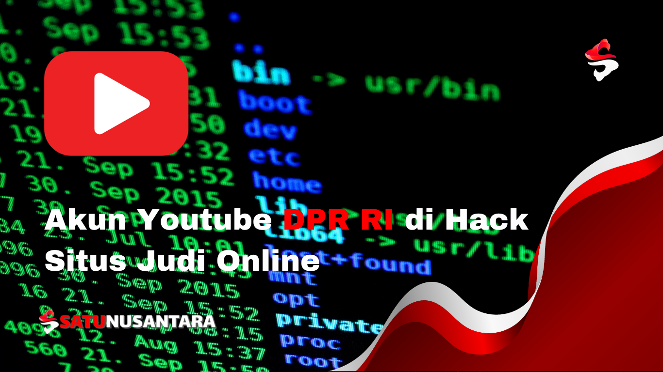 Akun Youtube DPR RI di Hack Situs Judi Online